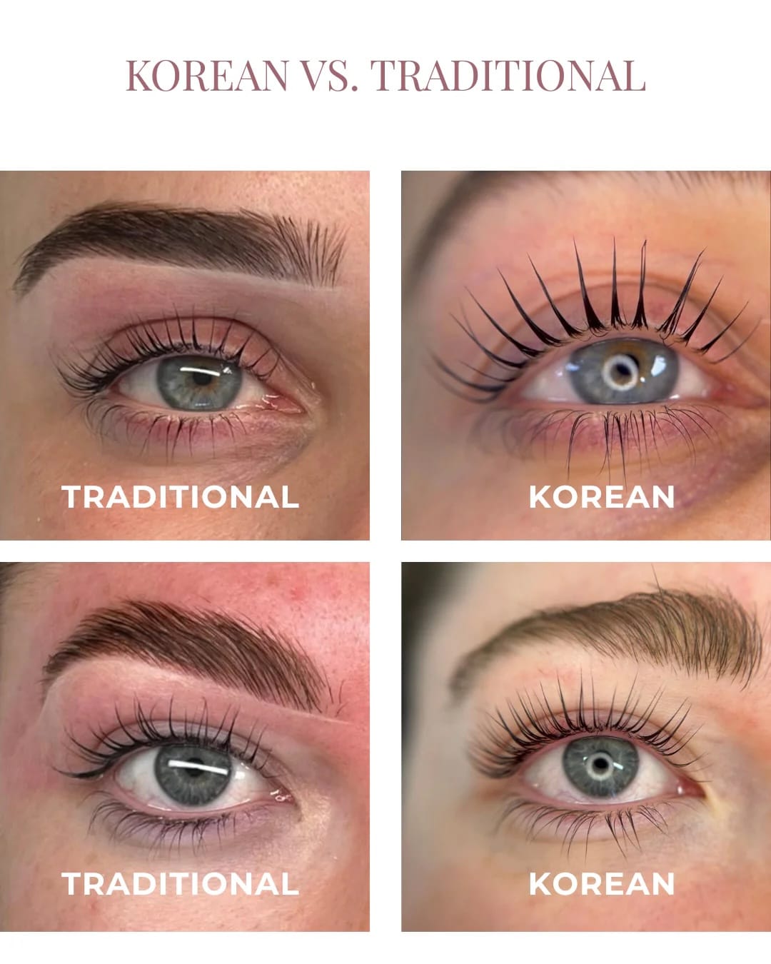 Het verschil tussen een gewone lash lift en een Korean lash lift